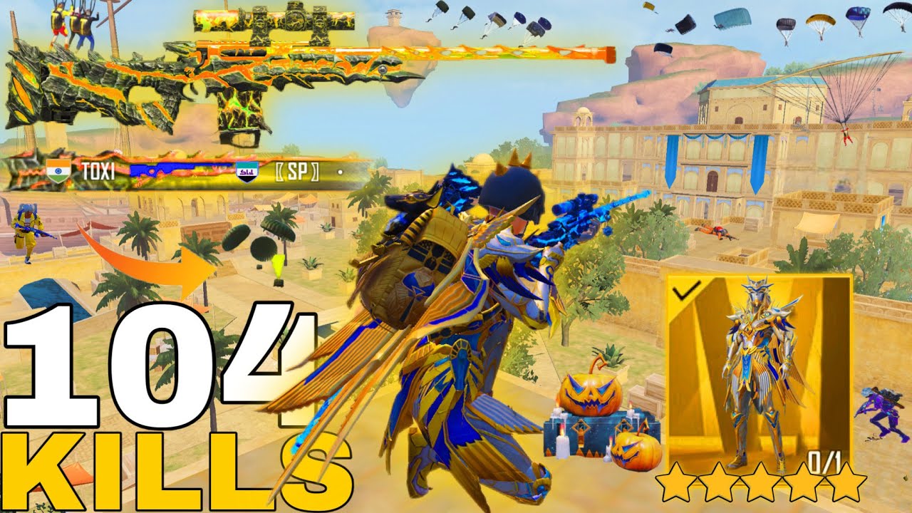 104KILLS?!🤩GAMEPLAY PUBG MOBILE WITH BEST OUTFIT pharhon X-SUIT🔥