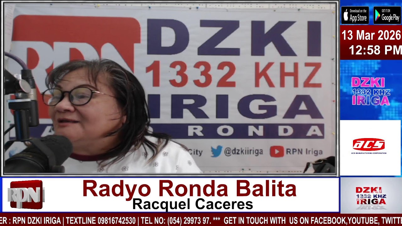 RPN RADYO RONDA BALITA (Tanghali) | MAR 13,2026