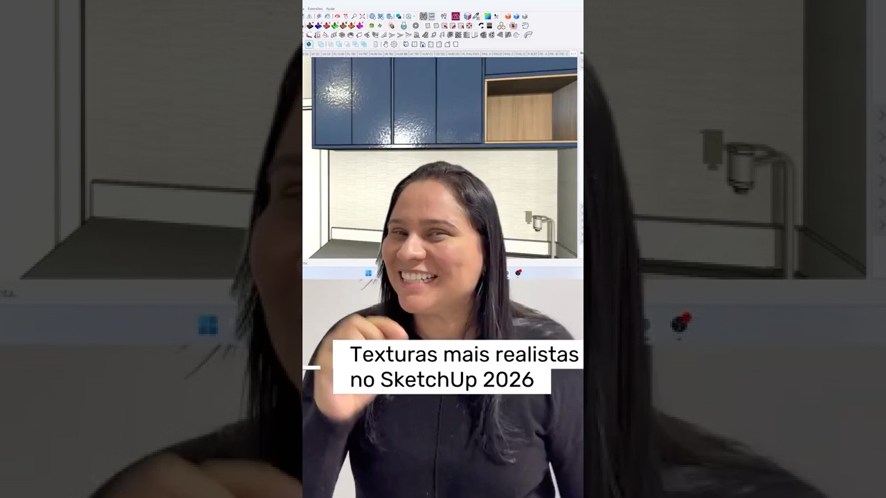 Texturas mais realistas no SketchUp 2026 - veja essa configura&ccedil;&atilde;o #sketchup