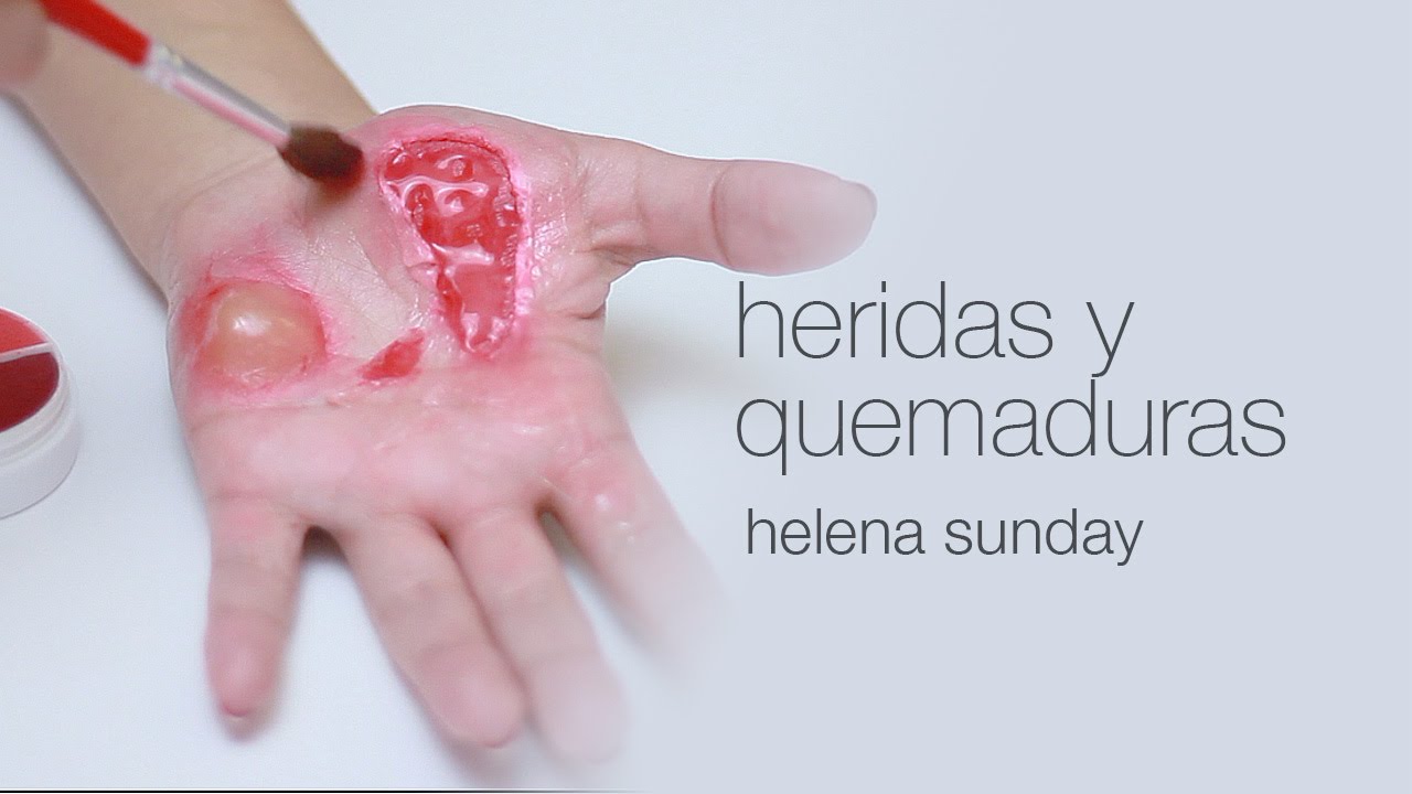 Herida por quemadura, tutorial de maquillaje fx
