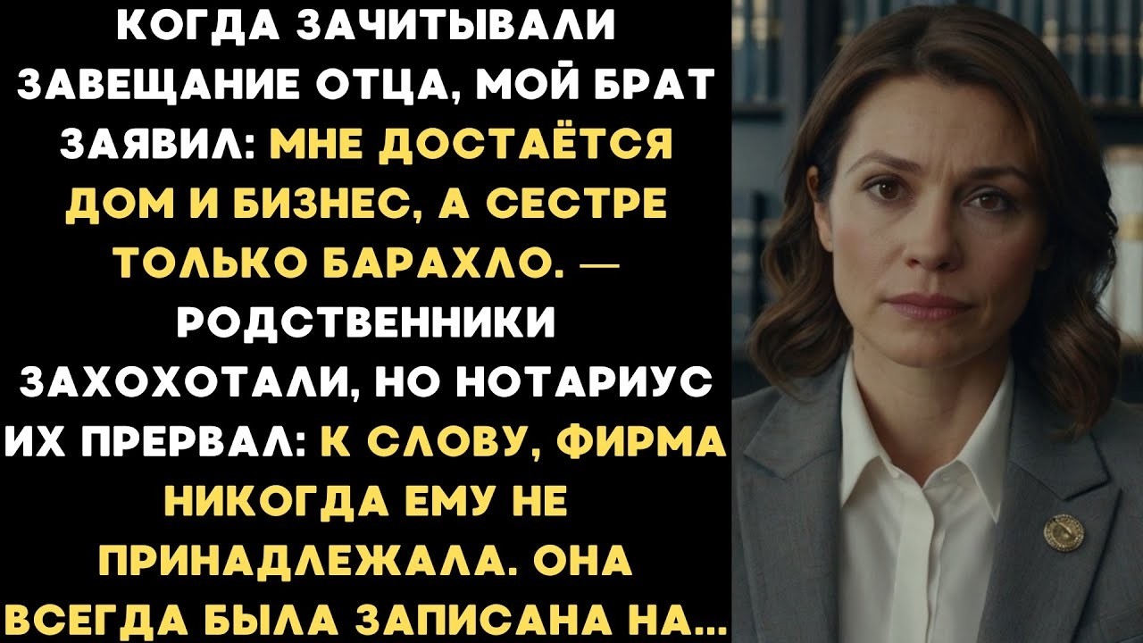 Брат насмехался надо мной на оглашении завещания, пока нотариус не сказал, на кого записан бизнес