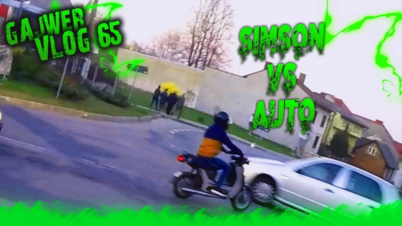 Simson SR50 vs Auto | Policja na motocyklach | Obrażona Patka | Bobolice cz. 5 | Vlog 65