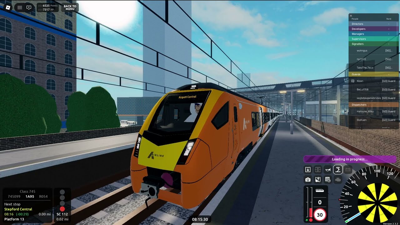 【SCR v2.3.2 Update】SCR R054 Stepford Central → Stepford Airport Central (Class 745/0) Roblox