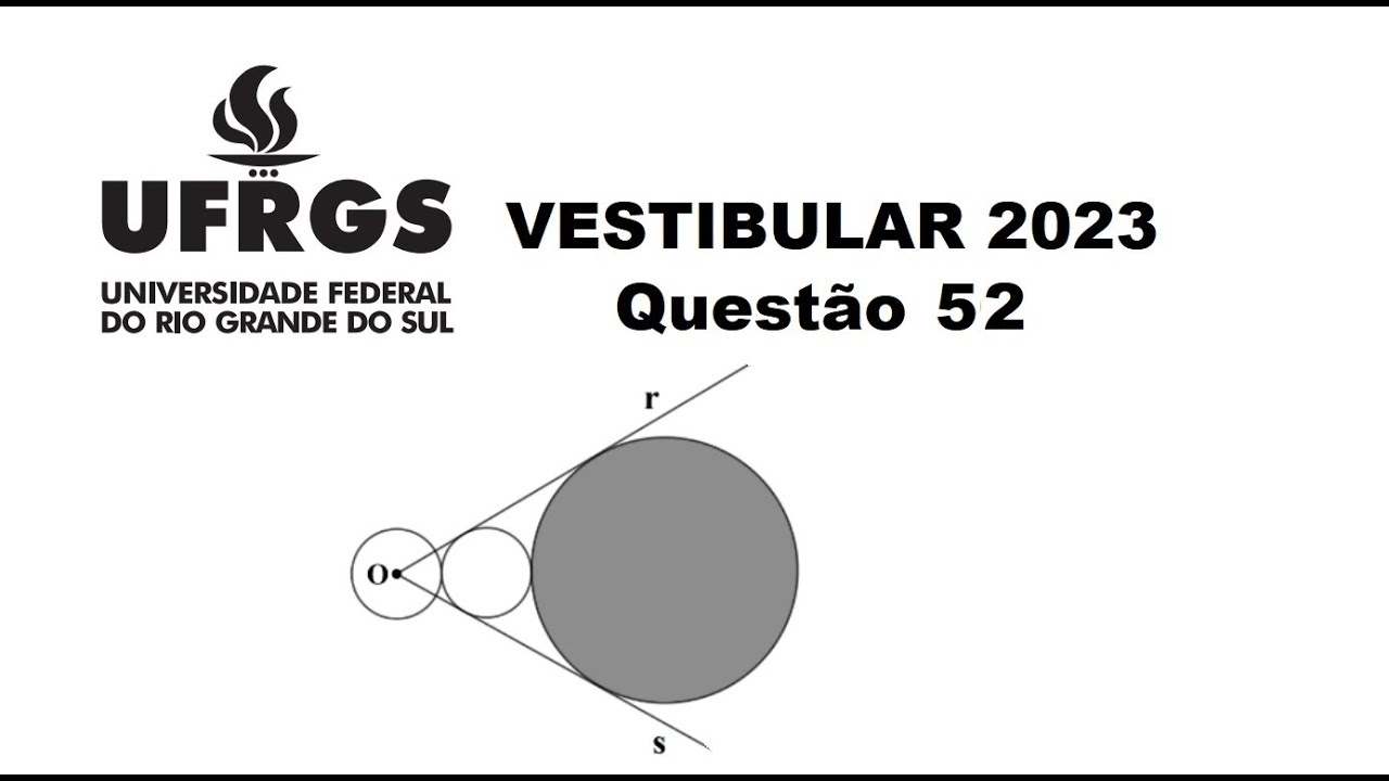 UFRGS 2023 - Questão 52 - Área do círculo maior