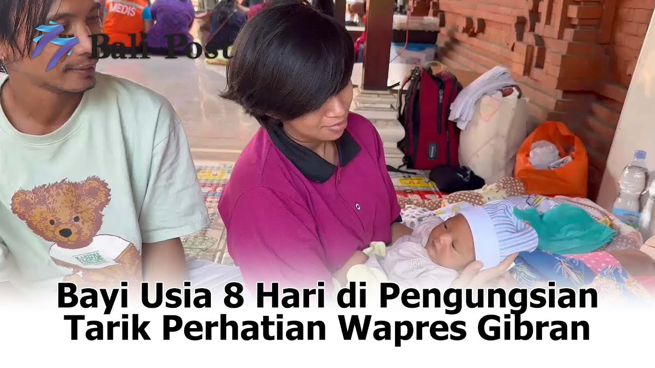 Bayi Usia 8 Hari di Pengungsian Tarik Perhatian Wapres Gibran