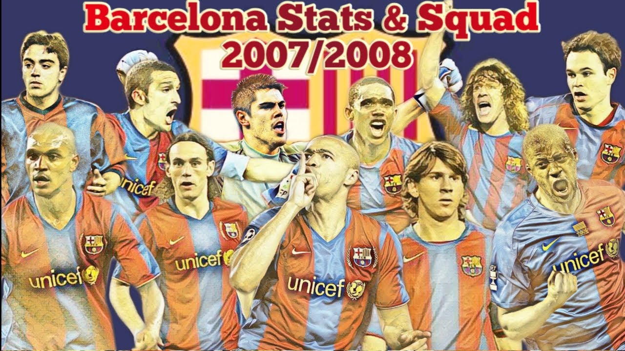 Barcelona Squad, Stats & Bio 2007/2008