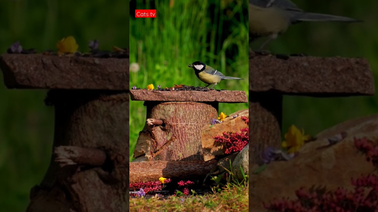 #titmice #birdfeeder #birdsonfeeder #birdsinnature #catstv #tvforcats @Birdwatch007