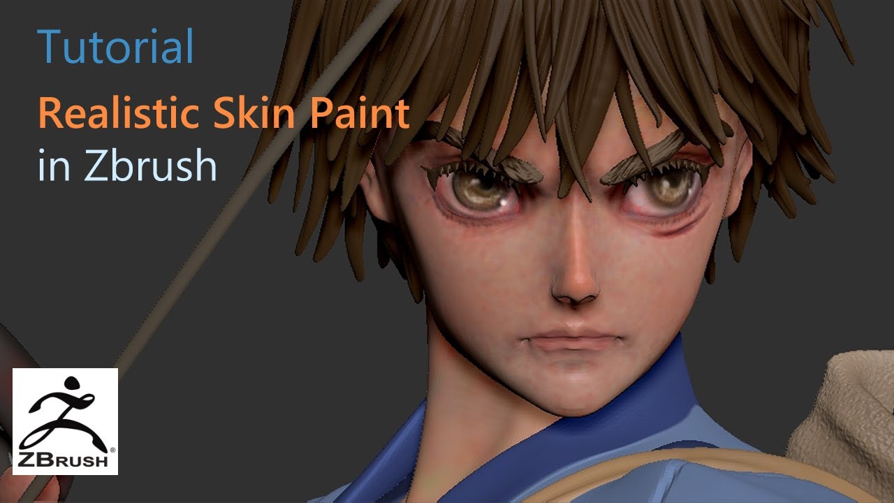 How to do realistic skin paint only in Zbrush ?