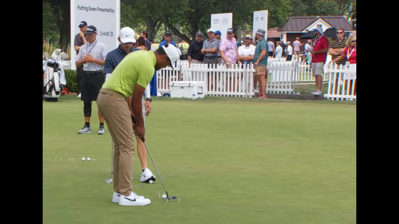 Tony Finau Pre Round Putting Drills, But with a Conventional Grip!
