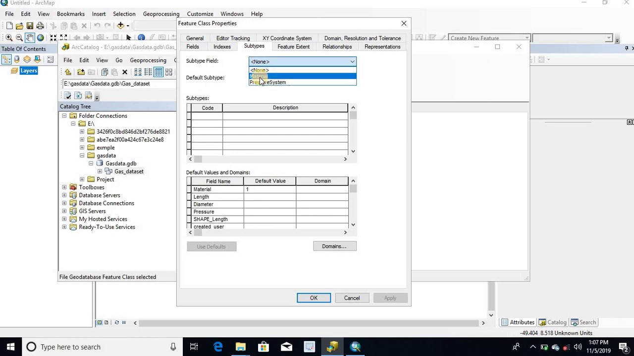 Creating Subtypes in Arcgis