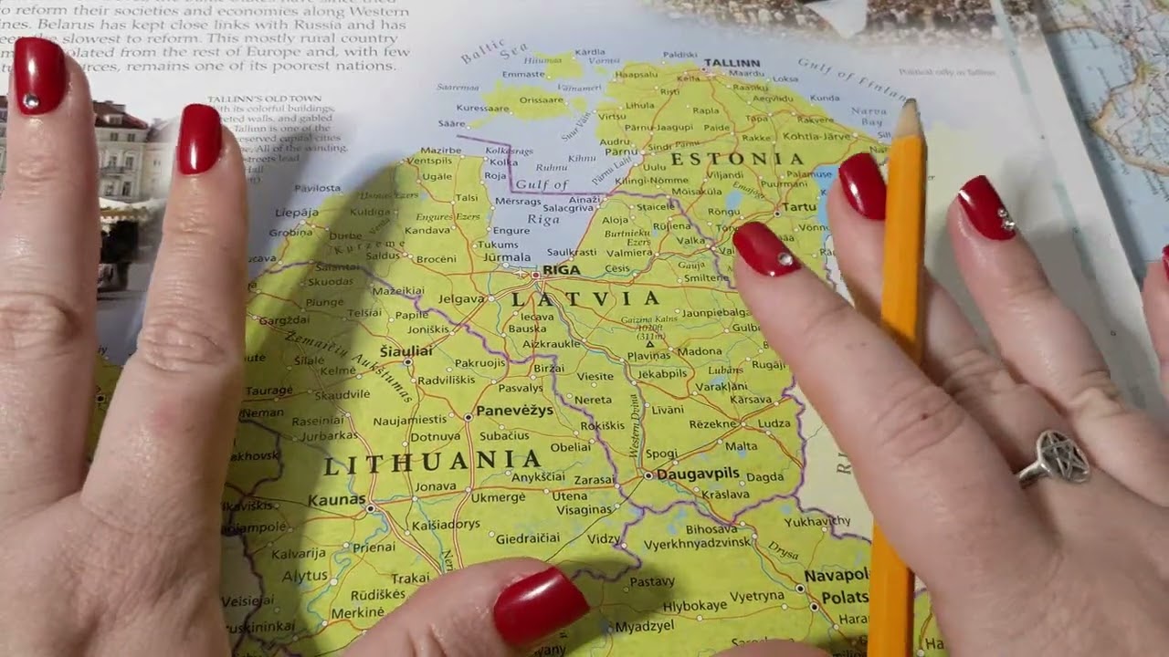 ASMR ~ Latvia History & Geography ~ Soft Spoken Map Tracing