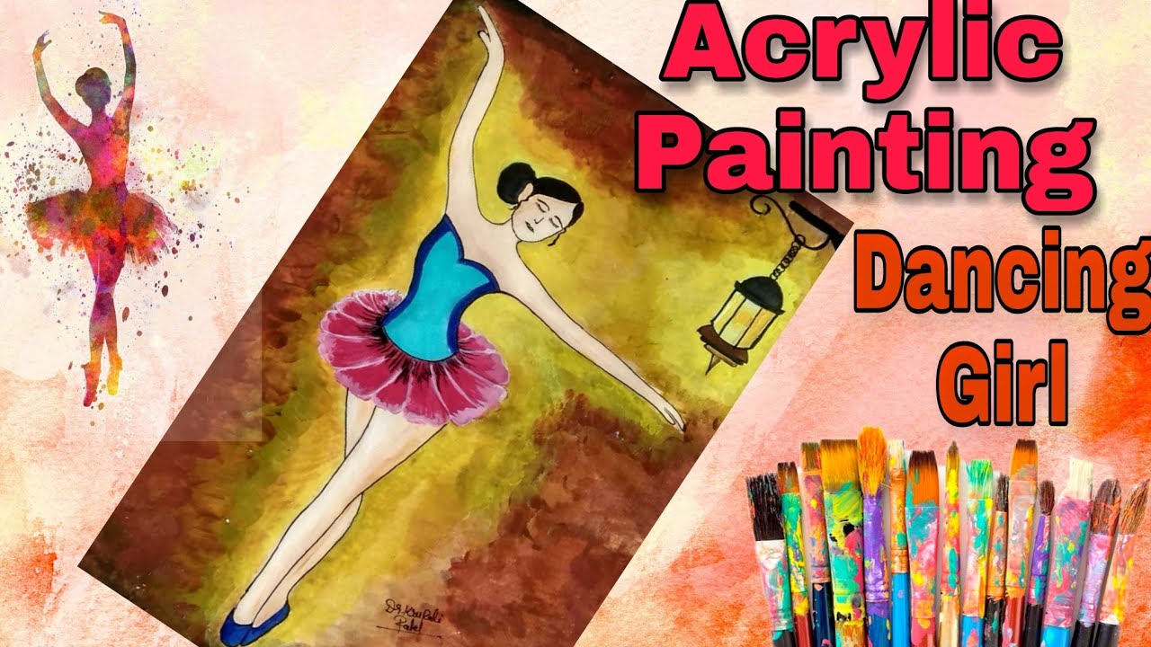 Acrylic Painting / Dancing Girl Acrylic Painting tutorial for Beginners step by step