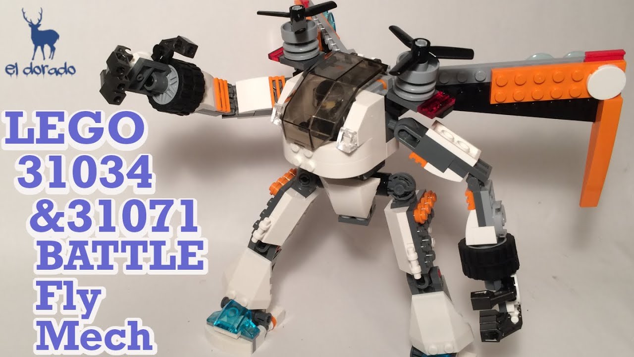 Lego Creator 31034+31071 pct’s MOC - Battle Fly Mech - Alternate Build ConstructionToy - Speed Build