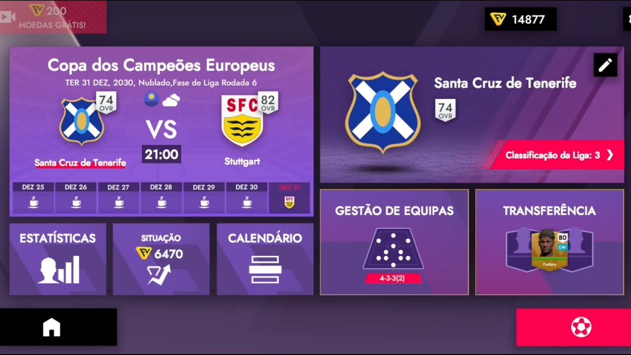 6°Rodada liga dos campeões,  4ªs de final copa da Espanha temporada 30/31