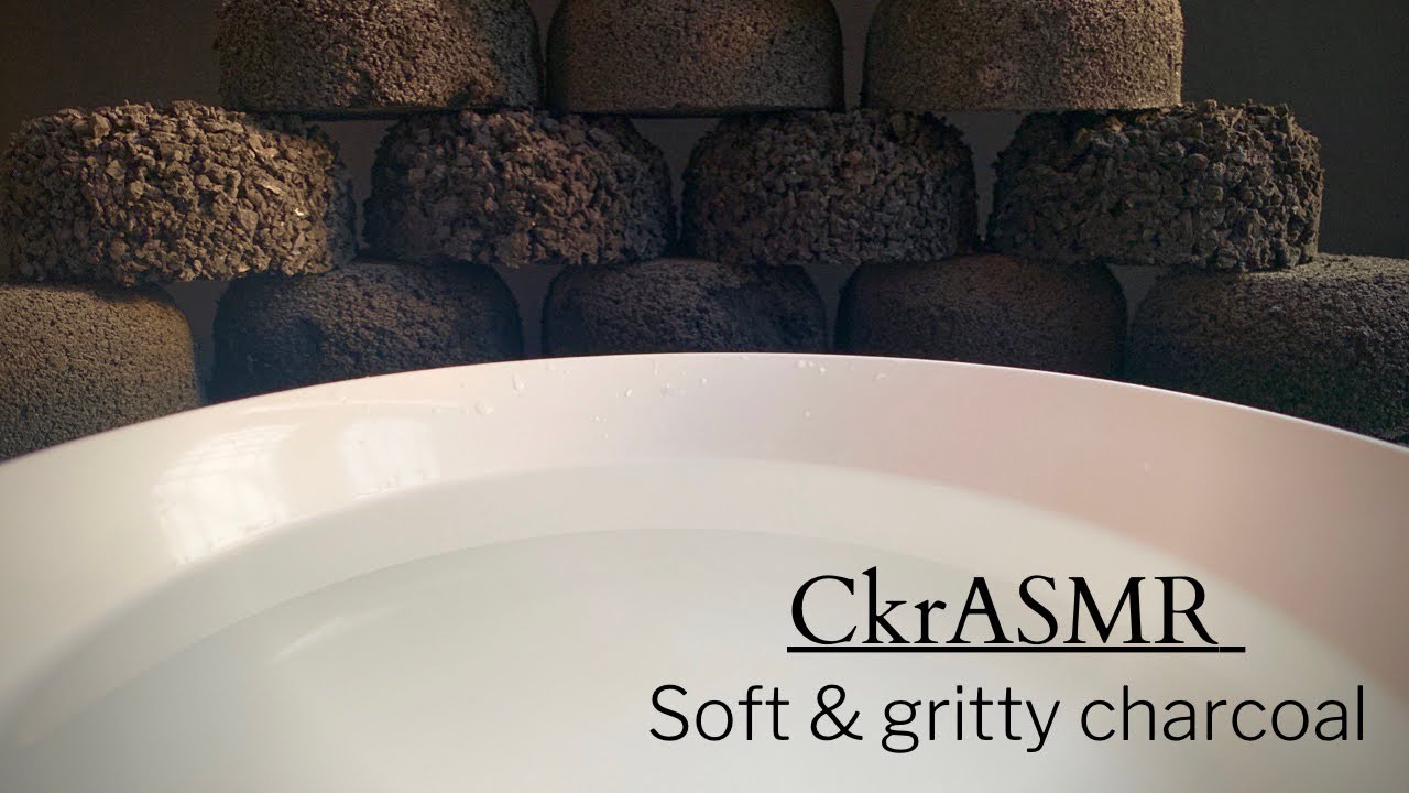 ASMR : Soft & gritty charcoal in water  | CkrASMR