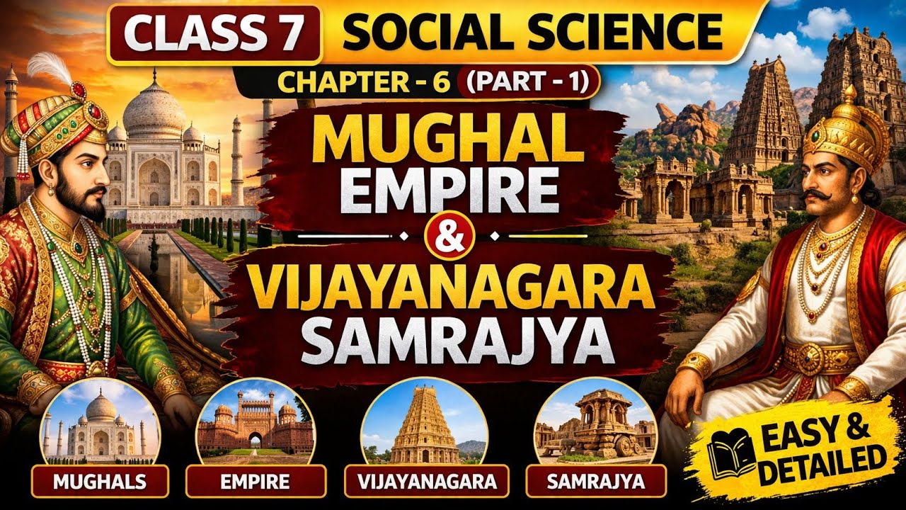 Class 7 Social Science Chapter – 6 (Part -1) | Mughal Empire & Vijayanagara Samrajya |