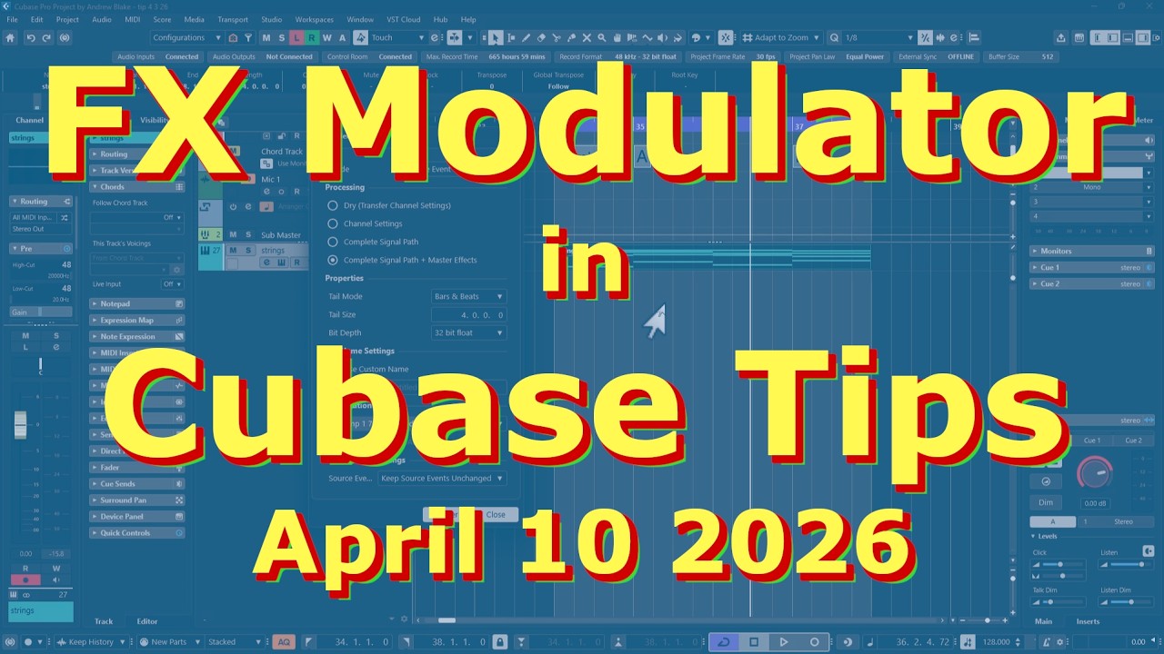 FX Modulator in Cubase Tips for April 10 2026
