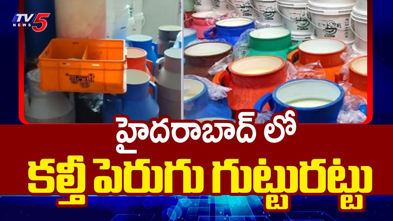 హైదరాబాద్ లో కల్తీ పెరుగు గుట్టురట్టు | Curd Adulteration Scam Busted in Hyderabad | TV5 News