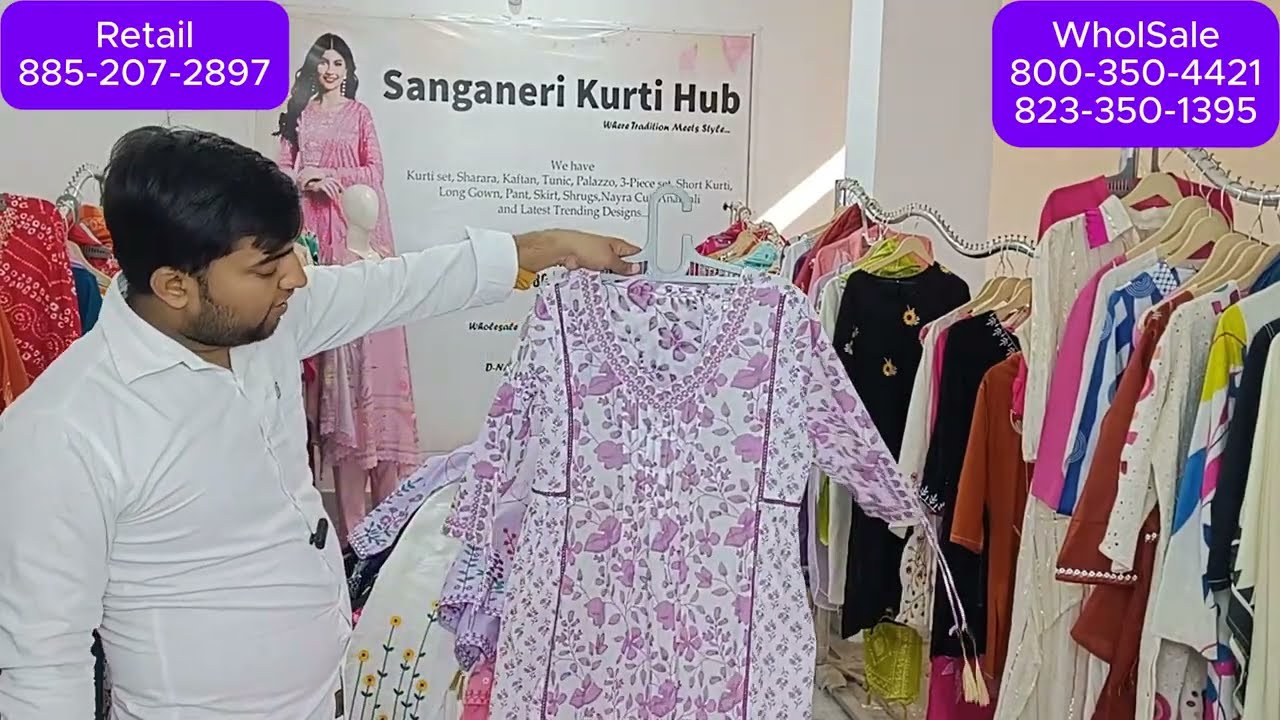 Pure Cotton Kurti & 3 Piece Manufacturer 🔥🔥 Kurti Wholesale Market / Kurti Wholesaler in Jaipur😱