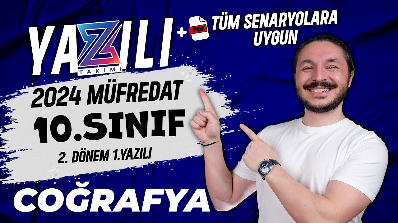 10.sınıf coğrafya 2.dönem 1.yazılı 📌 3 ÖRNEK SINAV
