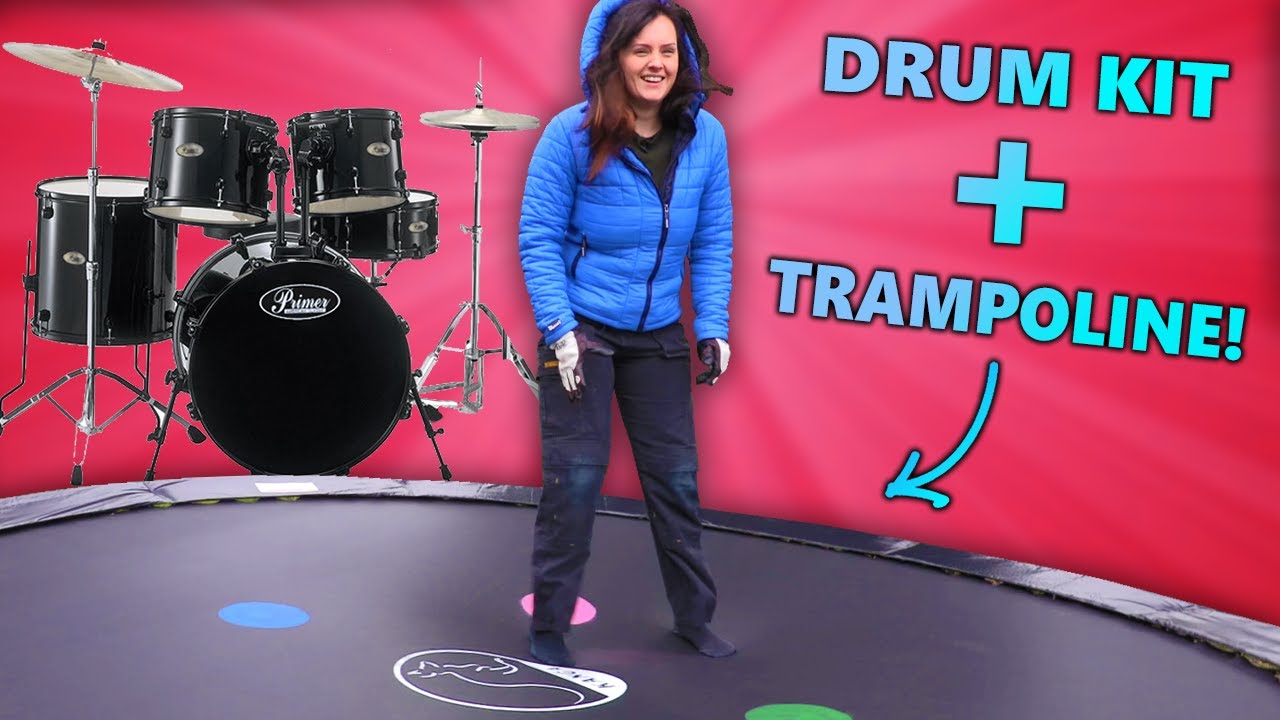 We Built a TRAMPOLINE DRUM KIT!