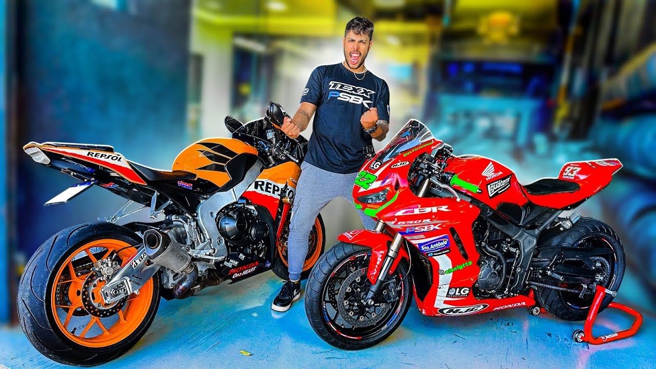 COLOQUEI KIT RACING DE CORRIDA NA MINHA CBR 1000 REPSOL !