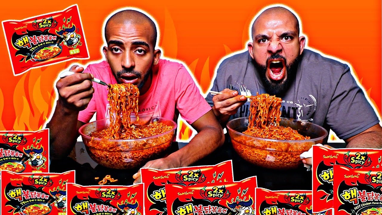 تحدي ١٥ نودلز كورية النارية x٢ -- والعقاب ؟؟ 🔥 Korean Spicy Noodles 15 Packs