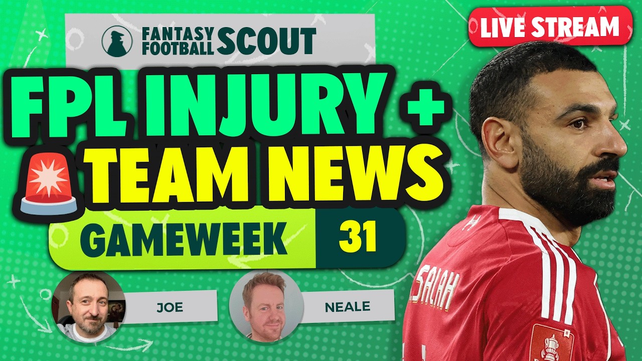 SALAH INJURY UPDATE ⚠️  | FPL GW31 INJURY + TEAM NEWS 🚨| FPL Tips 2025/26