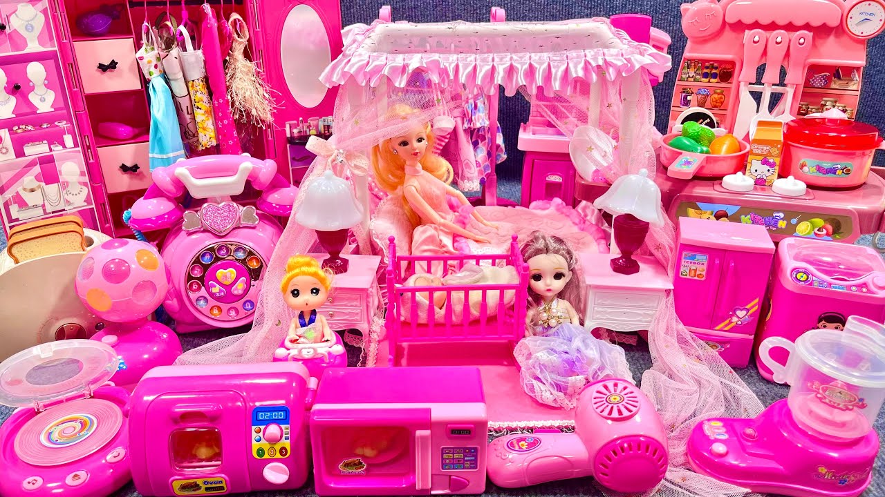 12 Minutes Satisfying with Unboxing Barbie Princess Wardrobe & Kitchen Collection ASMR｜Review Toys