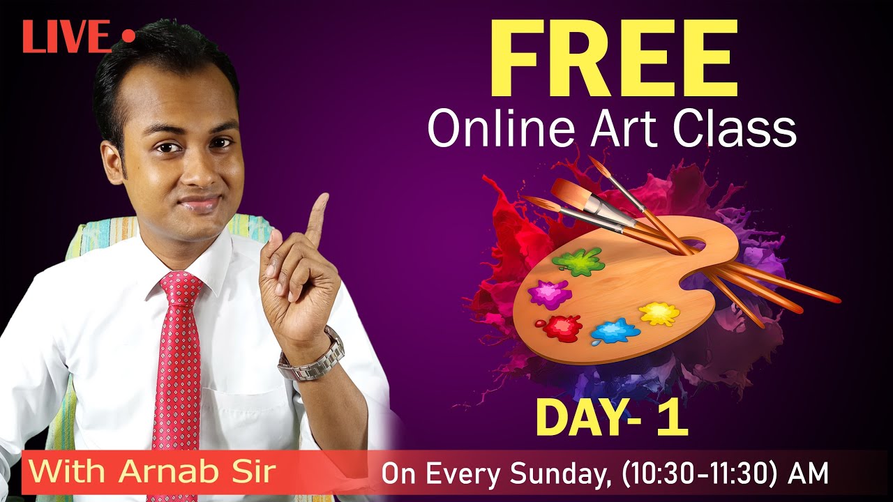 Free Online Class | Day 1 | Drawing Classes for Beginners | Arnab kumar Manna Draw Smart
