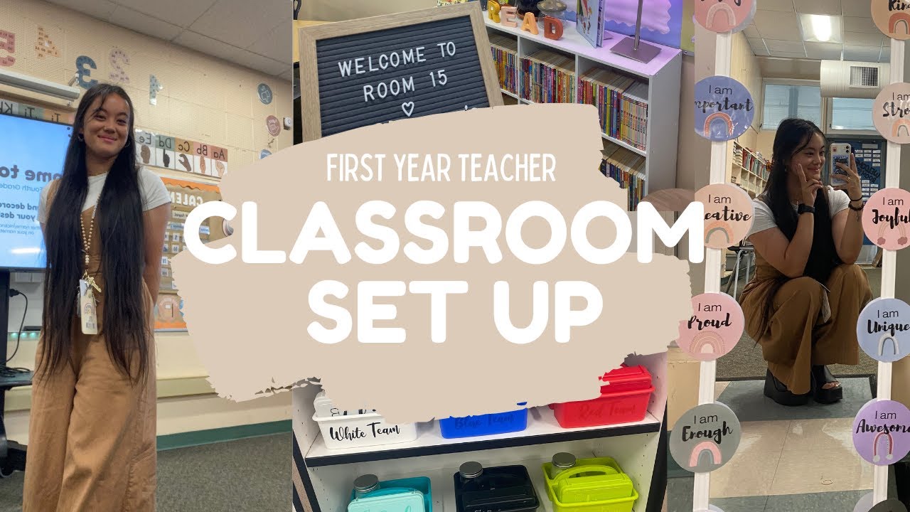 Classroom Setup Vlog | First Year Teacher