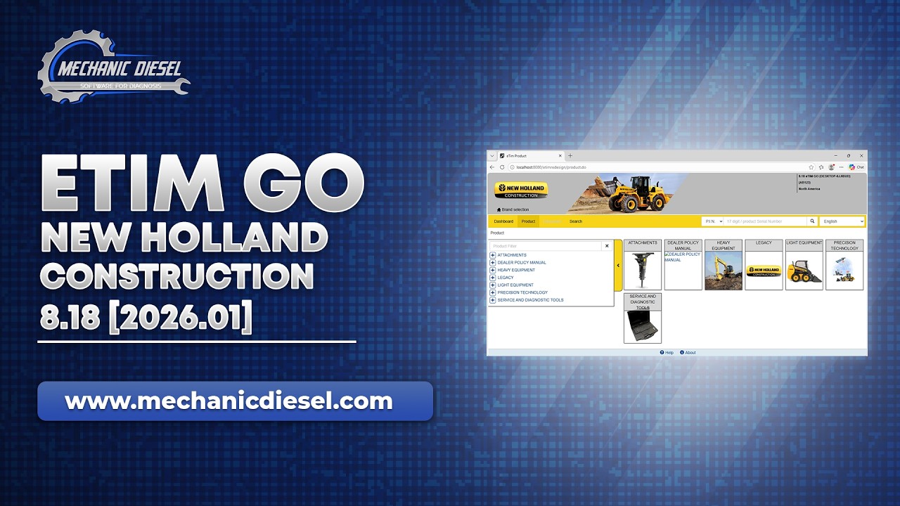 Exploration of ETIM GO NEW HOLLAND CONSTRUCTION 8.18 [2026.01] Software Features