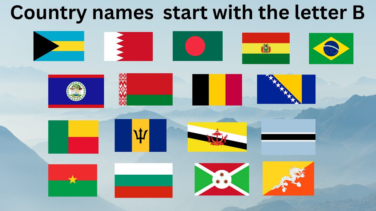 B Letter Country Names | Country names that start with the letter B