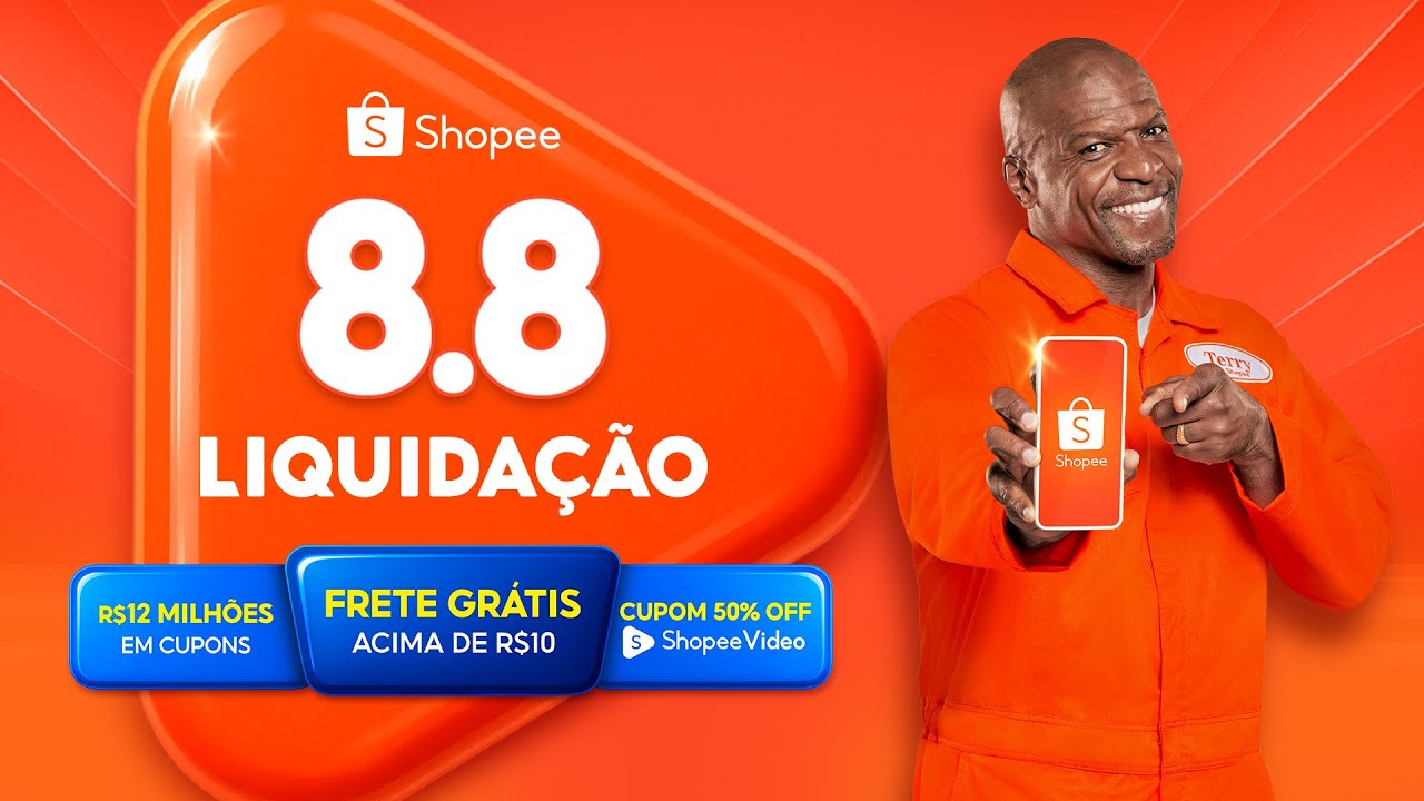 Chegou o 8.8 da Shopee com Terry Crews!
