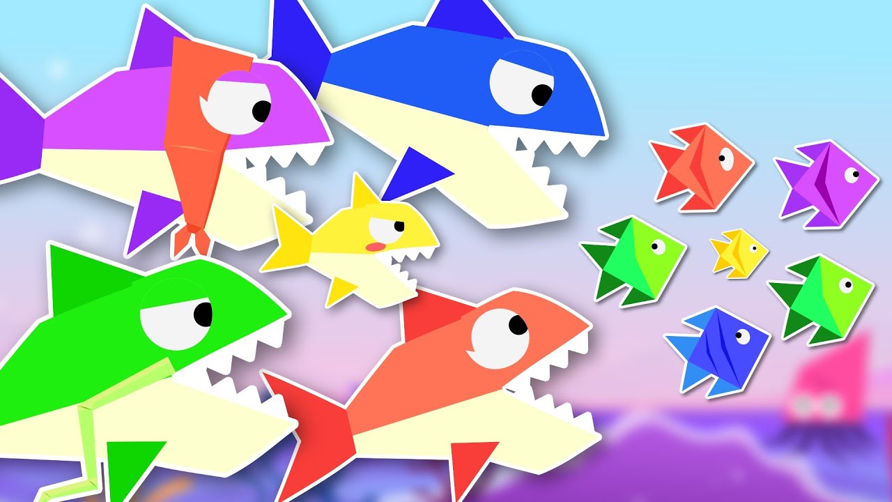 Baby Shark Family Turns into Balls, Fruits, Animals And More ~ Lets Learn With Family Shark