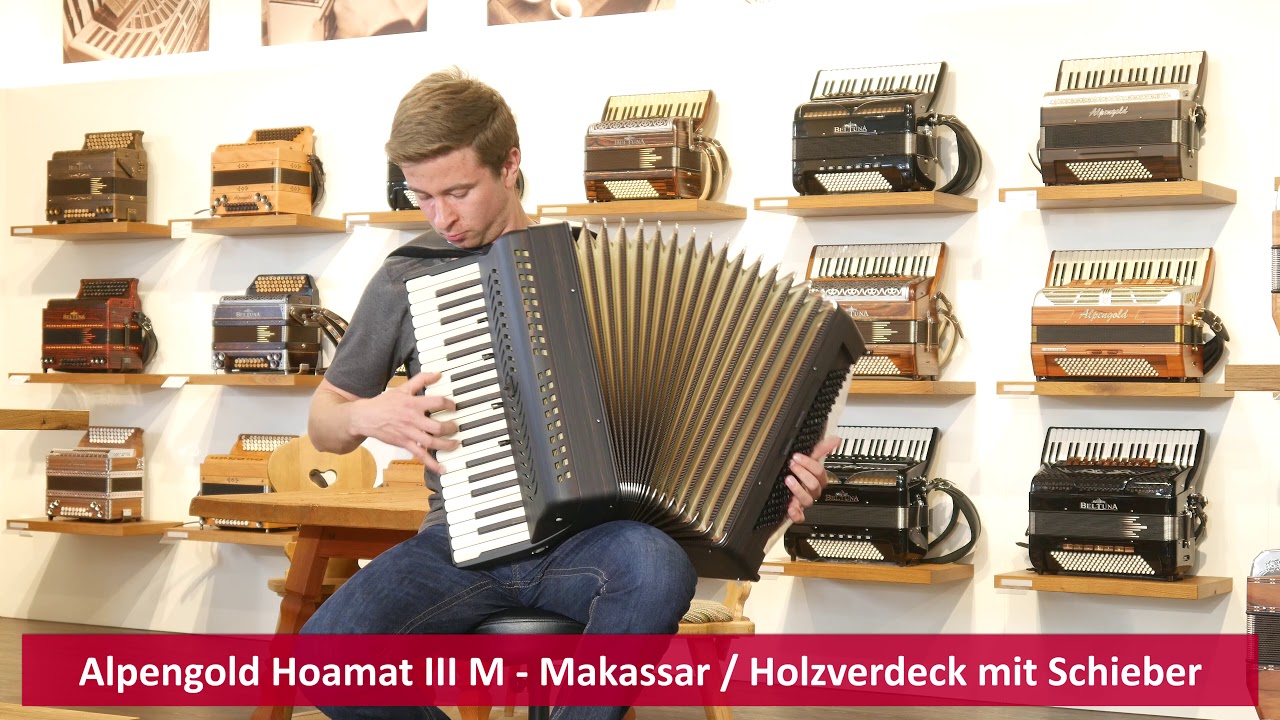 Akkordeon - Alpengold Hoamat III M - Makassar - Zig Zag Polka / Christina-Walzer - Josef Denk