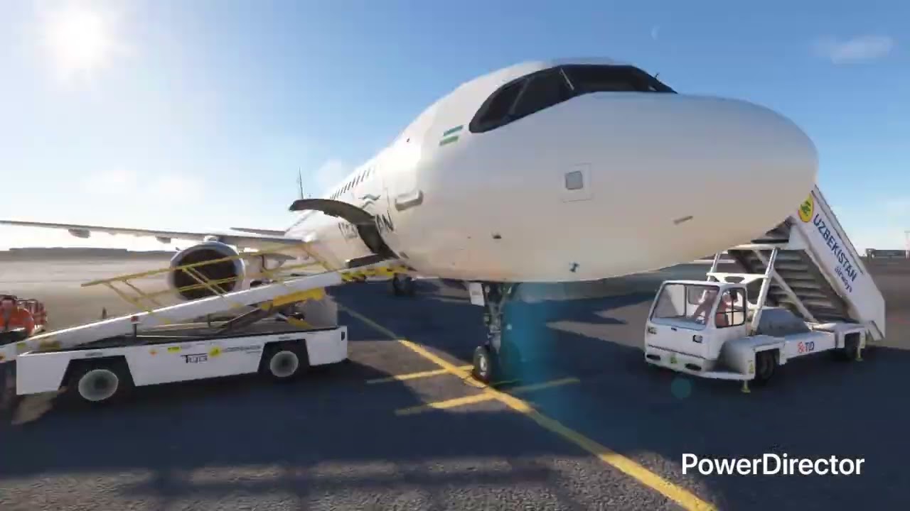 A321Neo, preparing for flight timelaps