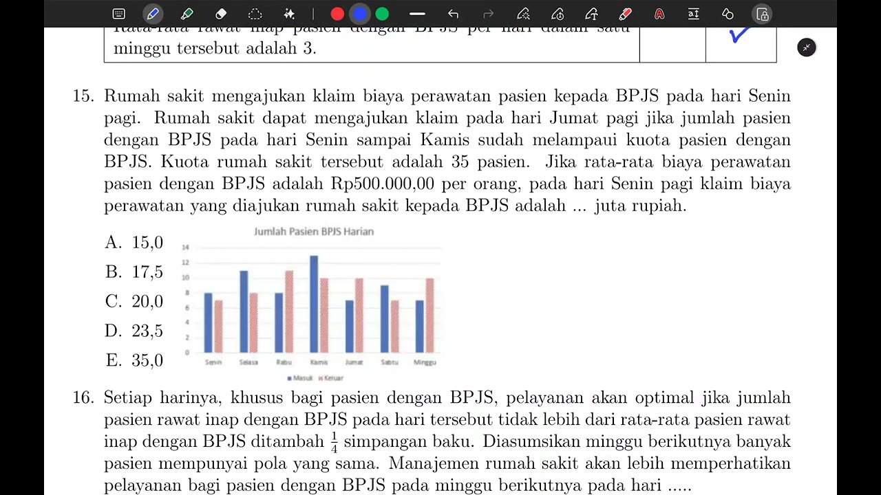 [PM Day 5] Text 4 Bocoran Soal Asli Penalaran Matematika UTBK 2025 | Jumlah Pasien BPJS Rumah Sakit