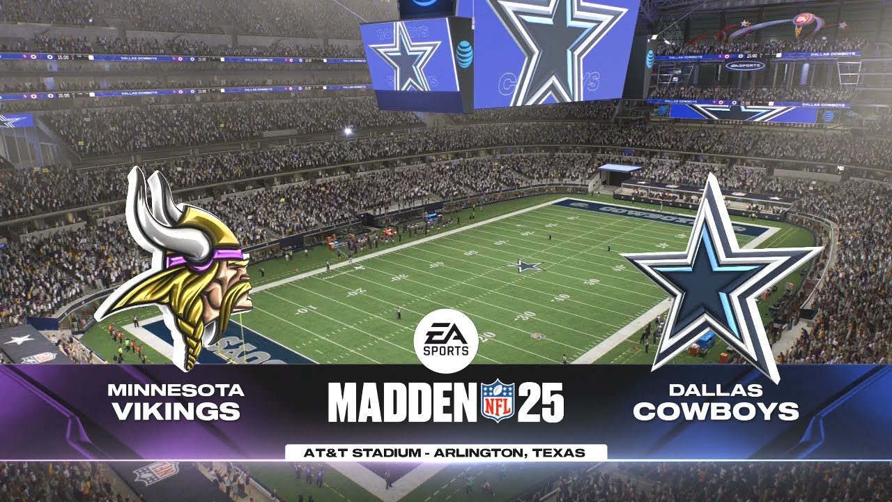 Madden NFL 25 - Minnesota Vikings Vs Dallas Cowboys PS5 Simulation Week 15 (Madden 26 Rosters)