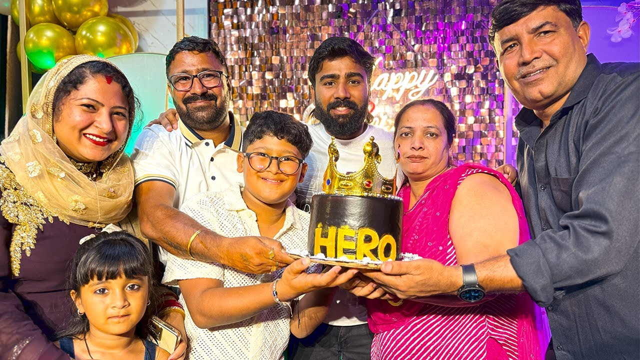 Birthday surprise by family