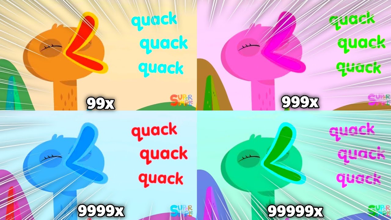 Super Simple Songs Five Little Ducks Chased Intro Logo at 999999x Speed ​​Klasky Csupo Effects!