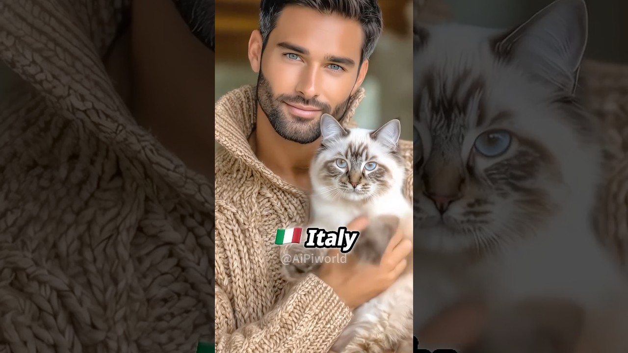 The Most Handsome Men and Their Irresistible Cats Pt6😻🐾 #shorts #handsome #men #aiart #イケメン