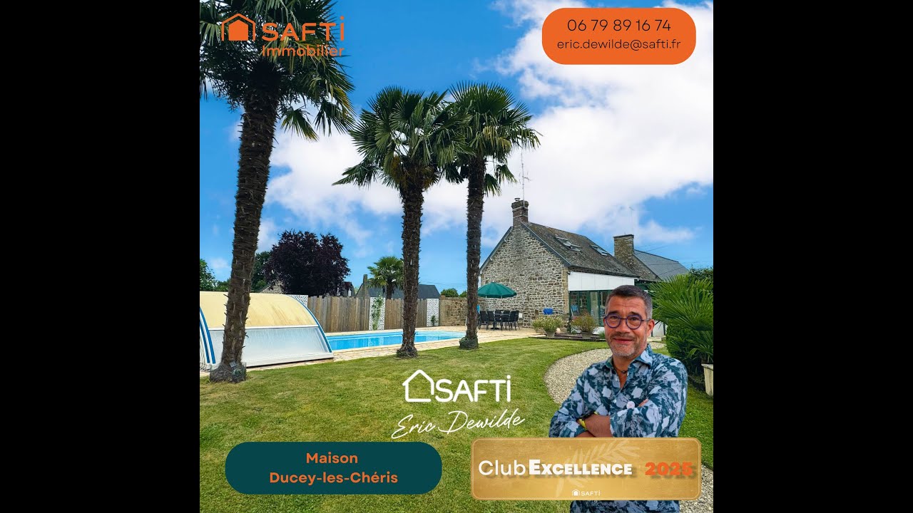 Pr&eacute;sentation Maison avec piscine &agrave; Ducey-les-Ch&eacute;ris