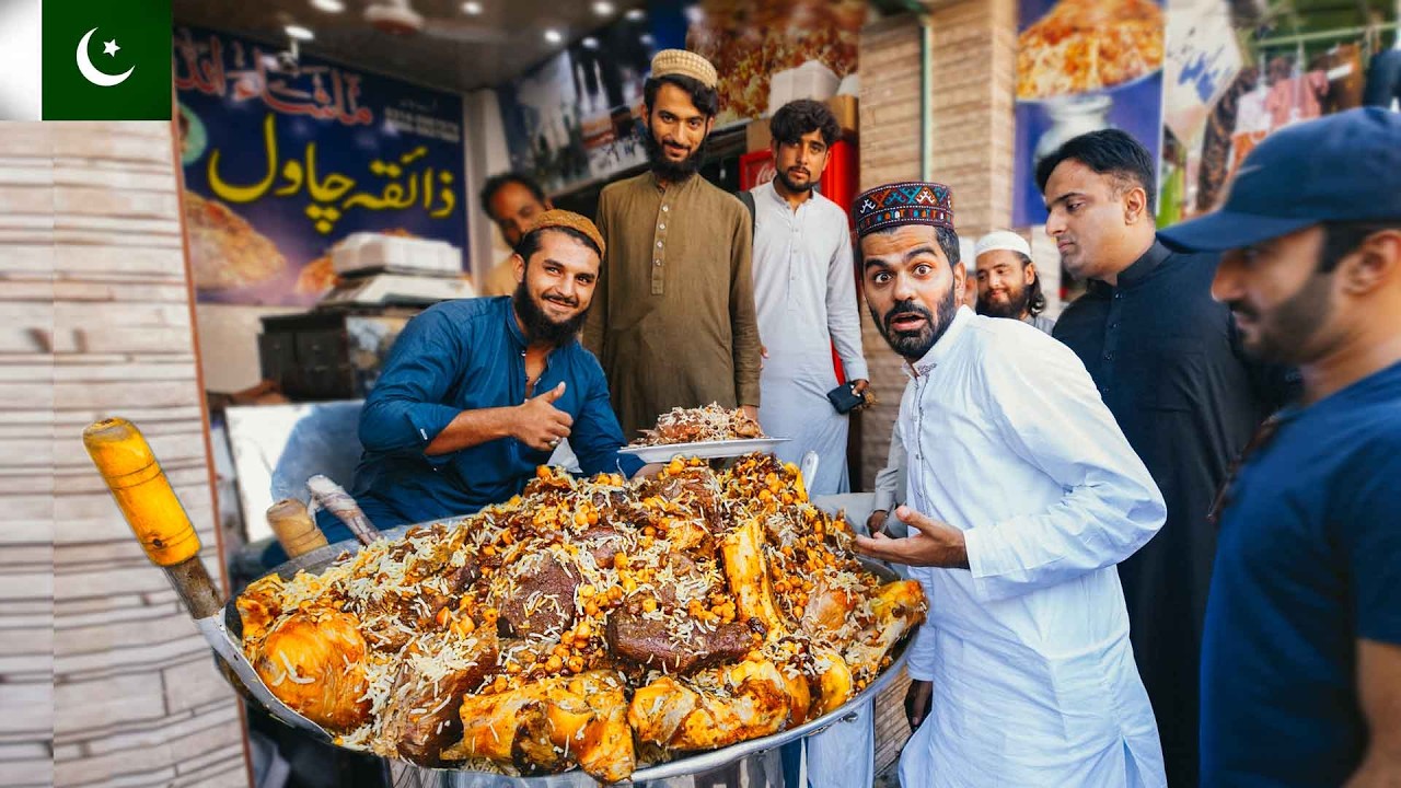 عاصمة اللحمة بالعالم 🇵🇰 أكلة كابلي بالاو - الرز الافغاني Peshawar - Pakistan