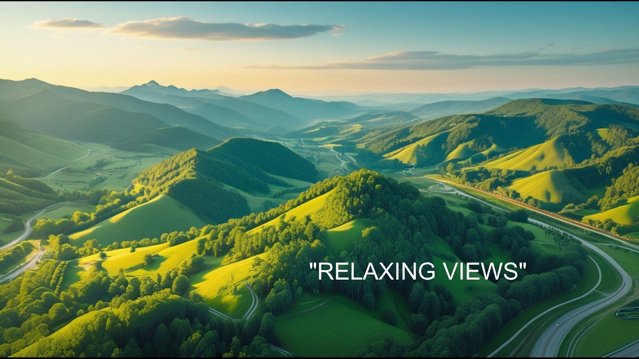 Golden Hour in a Majestic Mountain Valley | Calm Nature Views for Relaxation