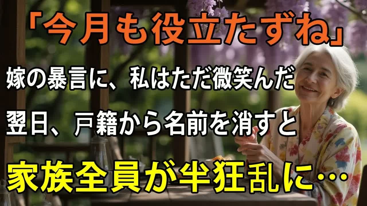 同居中の息子嫁から邪魔者扱いされた私はただ静かに微笑んだ→翌日、“戸籍上の関係”を抹消すると【シニアライフ】【60代以上の方へ】