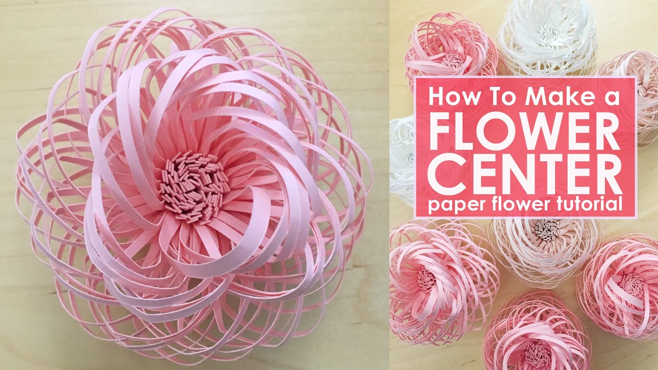 DIY Paper Flower Center | Paper Flower Tutorial | Template Free Download