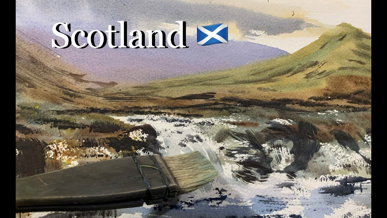 Scotland In Watercolour - Hake Brush Highlands Painting