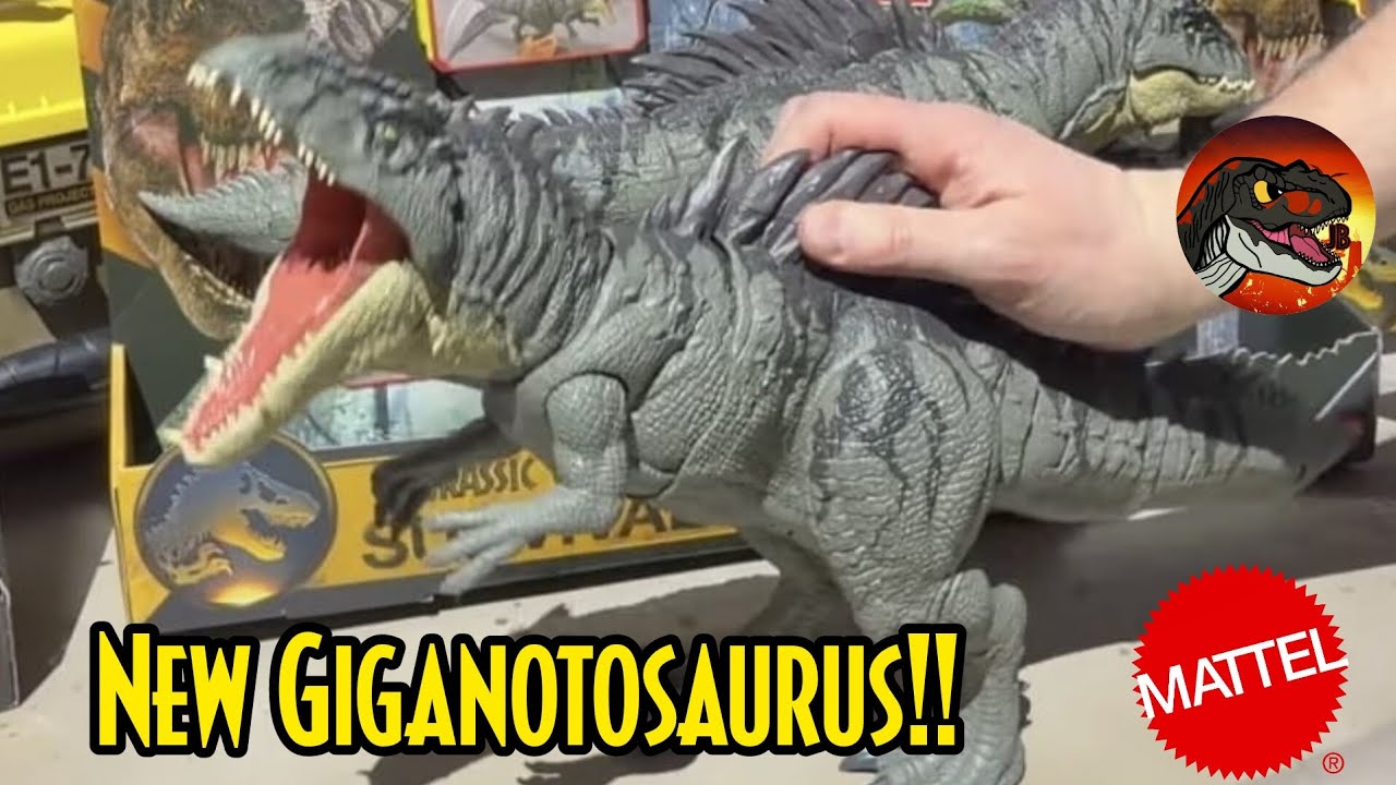 НОВАЯ ИГРУШКА ГИГАНОТОЗАВРА ОТ MATTEL!! | Выставка игрушек Mattel «Мир Юрского периода: Выживание...