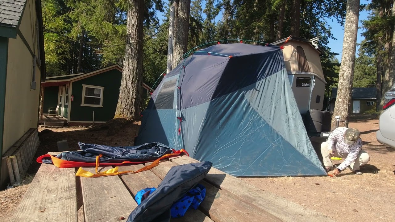 Kelty Backroads shelter and Taxa Cricket.